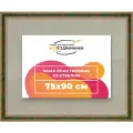 Рамка 75x90 для постера и фотографий, пластиковая, багетная, со стеклом и задником, ВсеПодрамники