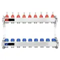 Группа коллекторная с расходомерами VARMEGA VM15109 ВР 1, на 9 контуров 3/4 EK, нерж. сталь