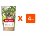 ZOONIK древесный комкующийся наполнитель древесный комкующийся для туалета кошек (5 л х 4 шт)