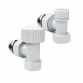 Набор термостатический угловой Royal Thermo Design 1/2М30х1,5 (Белый)