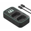 Зарядное устройство Kingma BM058Q-FZ100, для 2х Sony NP-FZ100, дисплей, USB Type-C