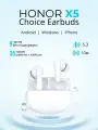 Наушники беспроводные True Wireless Honor Choice X5, беспроводные наушники на андройд, беспроводные наушники с микрофоном, bluetooth , шумоподавлением, внутриканальные, белые