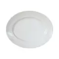 Блюдо овальное Спайро, фарфор, высота 2, длина 33, ширина 26см, белый