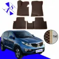 Автомобильные коврики EVA/ЕВА/ЭВА для Kia Sportage 3 III (SL) / Киа Спортейдж 3 III (СЛ) 2010-2016 коричневый бежевый