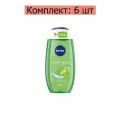 Nivea Гель-уход для душа Свежесть лемонграсса с капельками масла, 250 мл, 6 шт