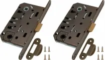 Замок AGB (АГБ) межкомнатный WC (античная бронза) MEDIANA EVOLUTION B01102.50.12.567 (комплект 2 штуки)