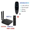 Телеприставка UGOOS AM6B Plus, 4K, HD, 4/32 Гб, 1000M, LAN, Bluetooth, WiFi6, в ассортименте, AM6BPlus G10SPro BT