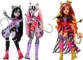Куклы Monster High the Hissfits Band three-Pack With Toralei Stripe, Meowlody And Purrsephone, набор из трех групп Hissfits Band с Торалей Страйп, Мяулоди и Муррсефоной