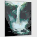 Картина по номерам 40x50 см, водопад, динамичная энергия, сила водопада, изящество водопада, завораживающее движение