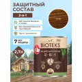 Антисептик-пропитка декоративная для дерева 2 в 1 Bioteks, тик 2,7л