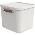 Ящик Rotho Maloja для хранения вещей, пластиковый с крышкой и ручкой, белый, 40 л (1055201023)