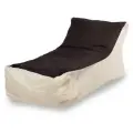 Мир Пуффов Кресло-мешок «Кушетка» Бежево-коричневый, cъемный водоотталкивающий чехол,