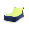 Кресло-мешок Пуффбери «Кушетка», размер большой, Оксфорд Синий и лайм