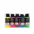 Набор акриловых красок Vallejo Premium AirBrush Color - Fluo Colors Set 62102 (5 красок по 60 мл)