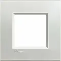 Рамка BTicino LivingLight 1 пост, горизонтальный монтаж, цвет серебро, металл LNA4802AG