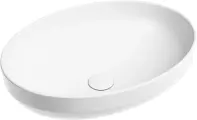 Накладная раковина Ceramicanova Element CN6056MW 50 без отверстия под смеситель, белая, фарфоровая, овальная, 50, 2 см, итальянская