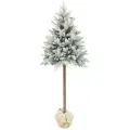 Искусственная елка на ножке Мия заснеженная 150 см, литая + ПВХ