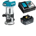Аккумуляторный кромочный фрезер Makita DRT50RF1 (18V, 1 x 3.0Ah, Li-Ion), цанга 6 и 8мм