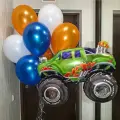 Шар машинка Монстр трак и шарики с гелием. Воздушные шары на день рождения мальчика