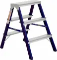 Стремянка стальная двухсторонняя ALUMET MD 8203, 3 ступени