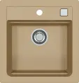 Мойка кухонная Alveus Atrox Granital 20 прямоугольная, 47x50, мойка для кухни, бежевая, встраиваемая снизу, матовая