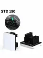 12VHPWR PCie 5.0 угловой адаптер 180 градусов белый алюминиевый STD