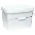 Прямоугольное ведро с белой крышкой Тара. ру п/п, 20 л, белое 21385