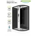 Душевая кабина DOMANI-Spa Delight Slim 120х80 левосторонняя, черные стенки, черный профиль, прозрачное стекло
