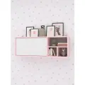 Есэндвич Grand Лаворо 10 Шкаф навесной 110х40х25 см , с полками, с дверцей (Розовый кварц/Белый)