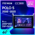 TEYES Тиайс CC3 2K Штатная магнитола For Фольксваген Поло 5 For Volkswagen POLO 5 2008 - 2020 no 2 DIN GPS DVD автомагнитола android RAM4G ROM32G