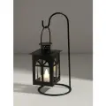 Подсвечник на 1 свечу «Фонарь с подставкой», металл, чёрный, 23.5×10×10 см