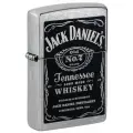Оригинальная бензиновая зажигалка ZIPPO Jack Daniels® с покрытием Street Chrome, латунь/сталь, серебристая, 38x13x57 мм