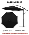Садовый зонт,200см, черный