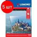 Комплект 5 упаковок, Пленка для проекторов Lomond (708411) прозр. д/струйн. цв. А4 100мкм, 10л/уп