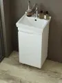 Тумба Emmy Агата 40 напольная, белая, c умывальником Визит 40