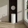 Раковина напольная Abber Stein 40x40x85 см AS2516 белая матовая