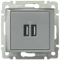 USB-розетка Legrand VLN, на 2 порта, материал алюминий, для зарядки устройств