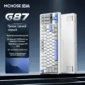 Механическая клавиатура MCHOSE G87, 10000 мАч, переключатель cabbage bean curd v2, Белый серый