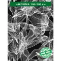 Наклейка декоративная Графичные ирисы 100x100 см антивандальная для мебели и любых поверхностей