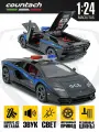 Модель автомобиля Lamborghini Фсб чёрная с Паром- свет и звук- инерционный механизм