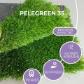 Искусственный газон Pelegreen 35мм. ворс 1х6м (6кв. м), цвет зелёный