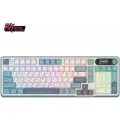 Полноразмерная (96%) механическая клавиатура Royal Kludge RK-S98 - 3 типа подключения, 98 клавиш, Top Mount, профиль PBT Cherry, цвет Light Cloud, пер