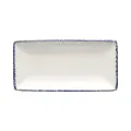 Блюдо прямоугольное Блю Дэппл, фарфор, длина 20, ширина 10см, белый, синий