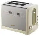 Тостер Gorenje T1100CLI бежевый/серебристый, мощность 860Вт, количество отделений: 2, длина сетевого шнура 1м