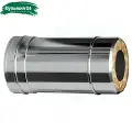 Труба для дымохода Ferrum d 150x210 мм, сталь 0.5 мм, сэндвич-конструкция, длина 0.5 м