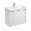Тумба с раковиной из санфарфора Aquaton Сканди 75 1A2830K0SD010 белая