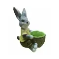 Фигура Голден Крафт Заяц-садовник, полистоун, серая, 50 см