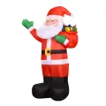 Надувная фигура Дед мороз 180 см, уличная 3d, Led подсветка