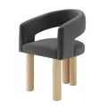 Стул-кресло мягкий PECOLA, тон натуральное дерево графитовый