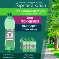 Вода Горячий Ключ Кристальный стиль. Объем 0.5л*12. Вода минеральная негазированная природная целебная лечебная, выводит токсины, для детей